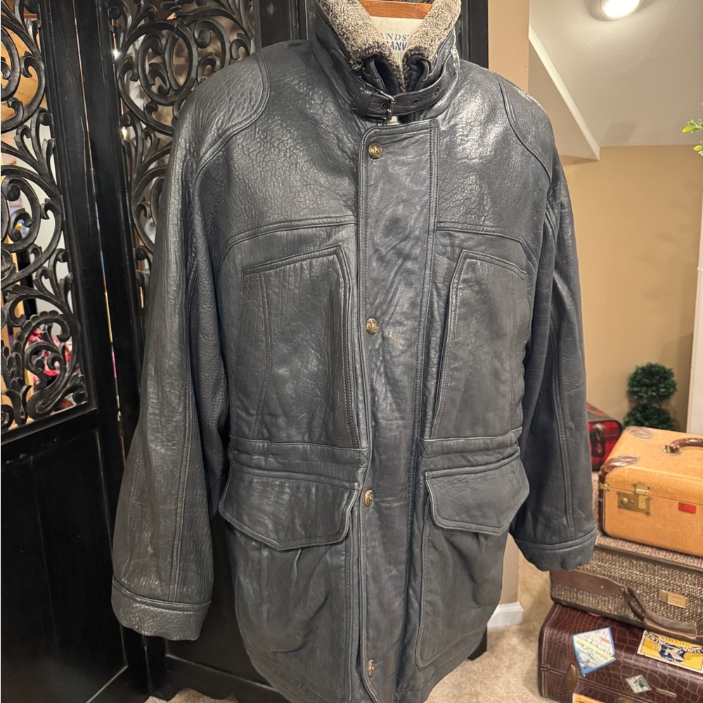 Men's Black Leather Jacket